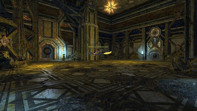 Boss Mozruk sur sa chauve-souris Shaikmuz.
