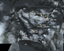 Emplacement des leviers et de la clé à Zirakzigil